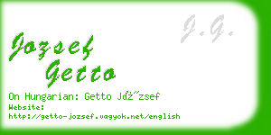 jozsef getto business card